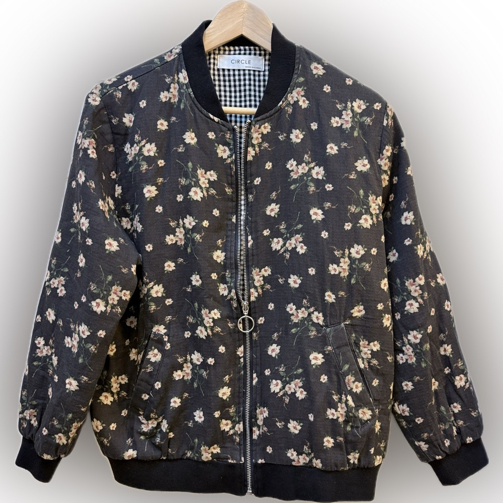 Floral Cotton Bomber Jacket